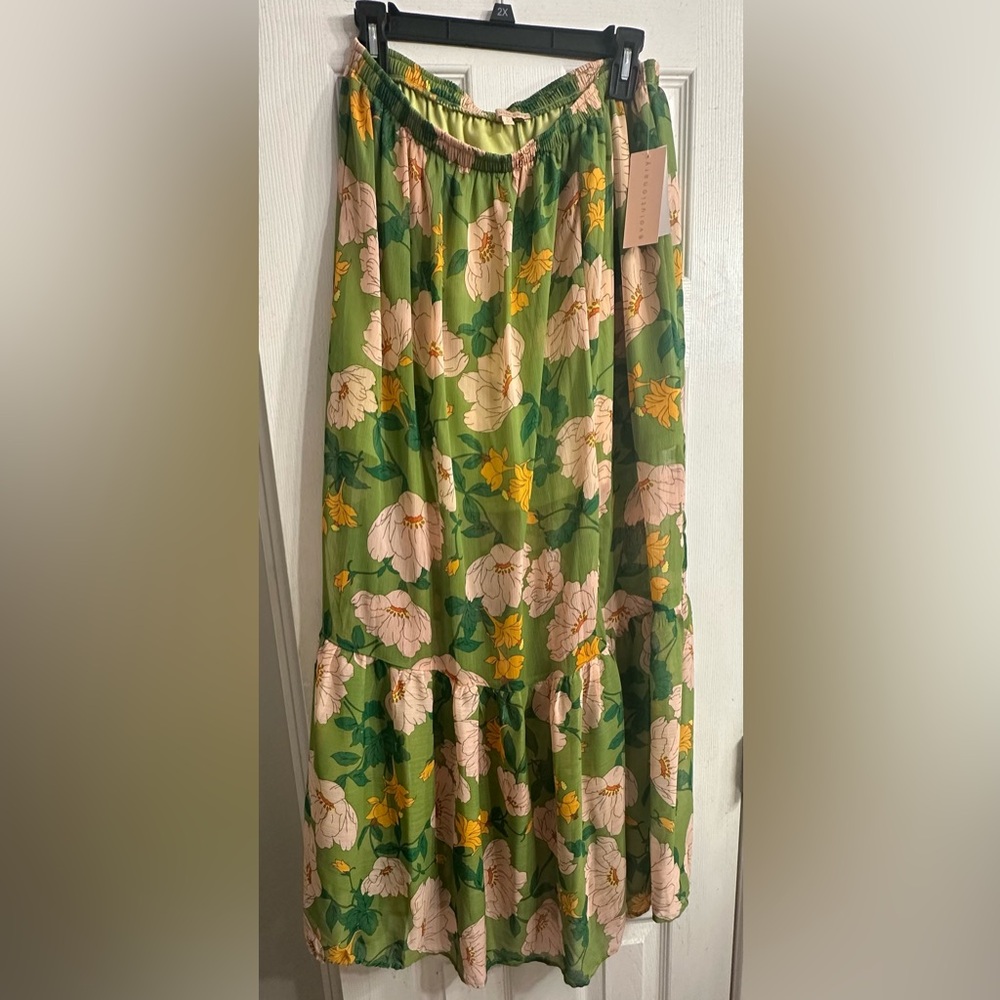 Floral Green Skirt